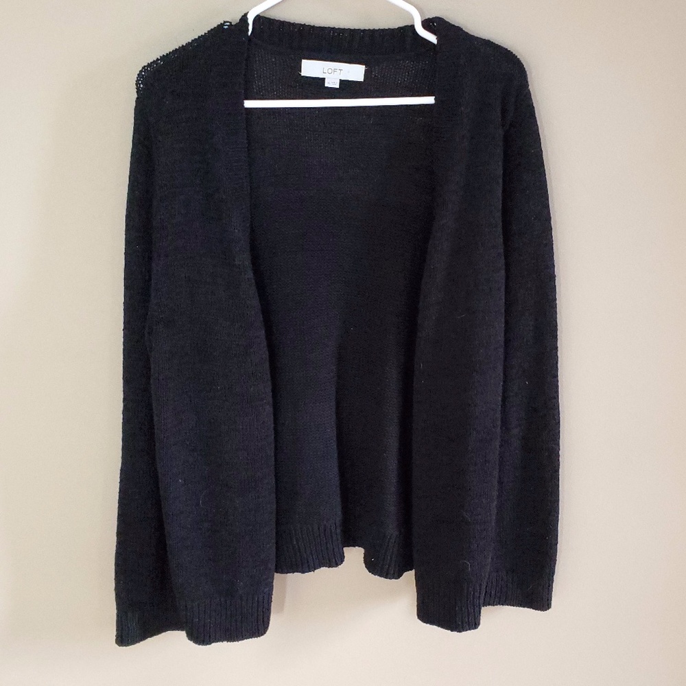LOFT knit black cardigan sz XL